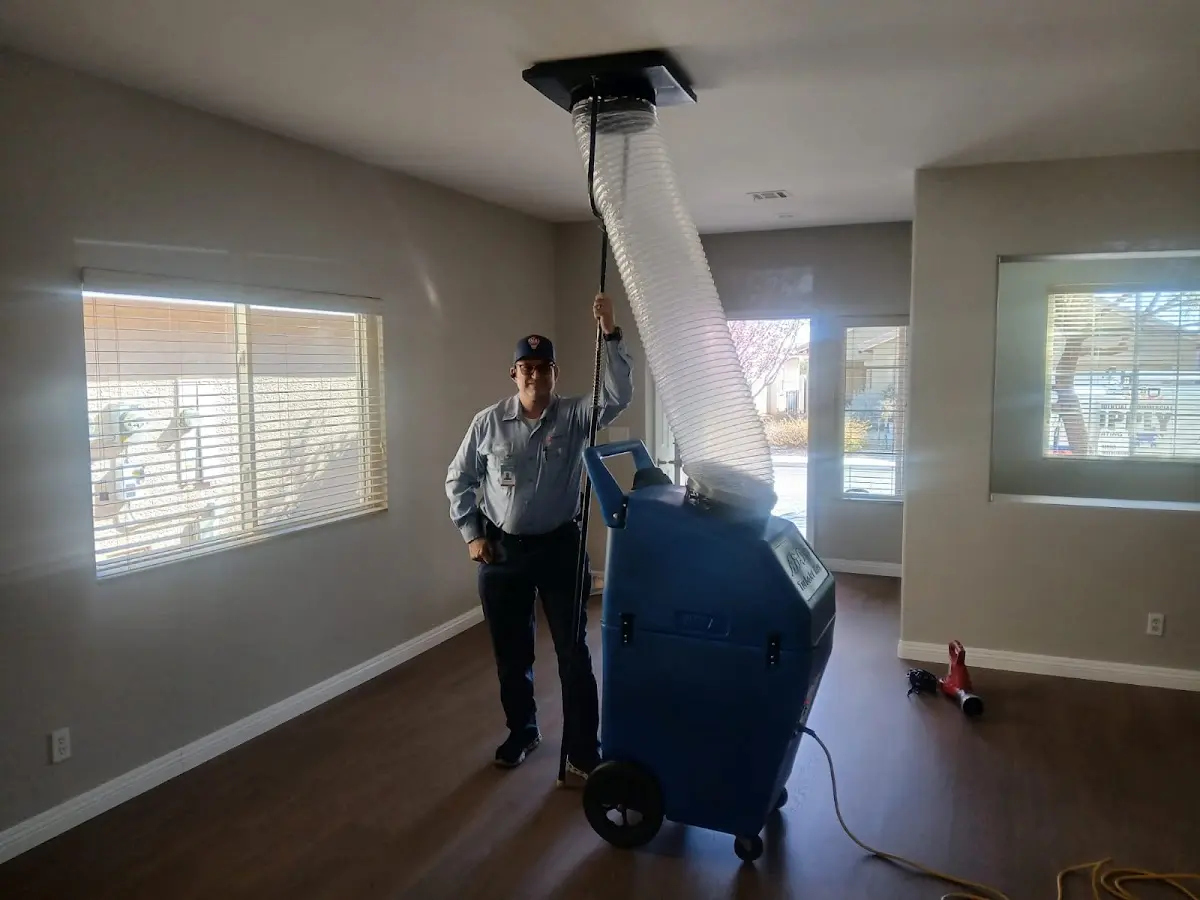 Professional Dryer Vent Cleaning work inside a Fort Irwin home